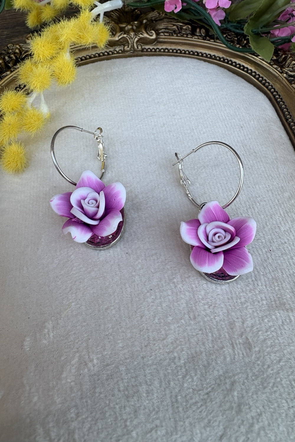 Pretty Pink Blossom Earrings