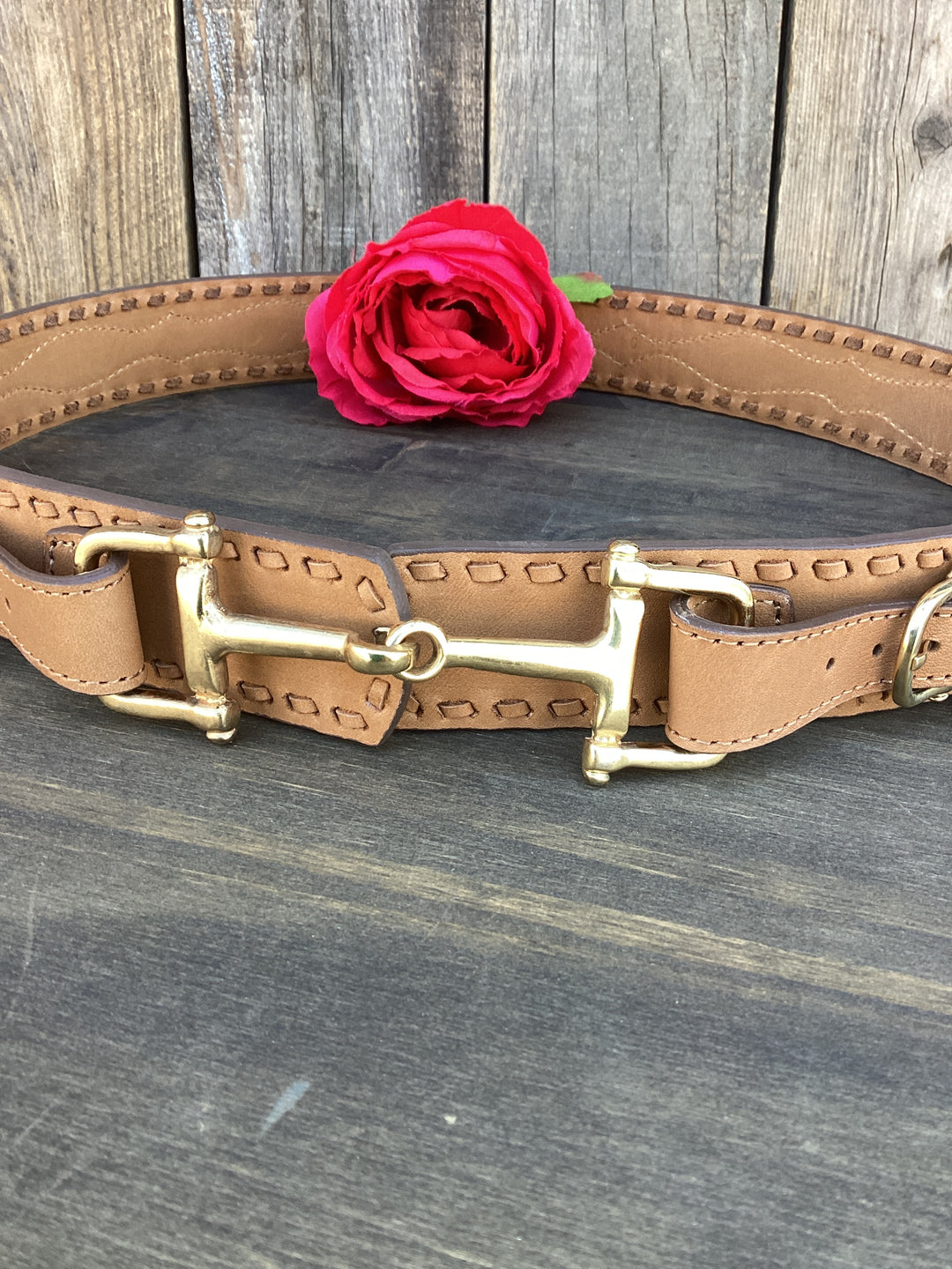 The Classic Buck Stitch Brown Belt