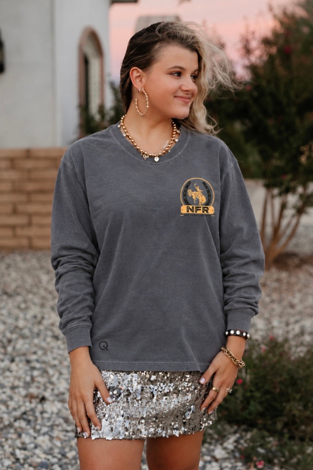 Pre-Order: Rope and Horseshoe Navy NFR Long Sleeve