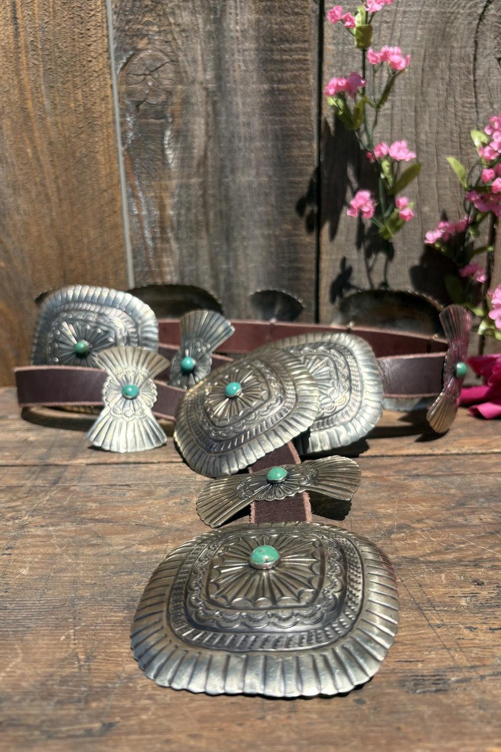 Drop of Turquoise Concho Belt
