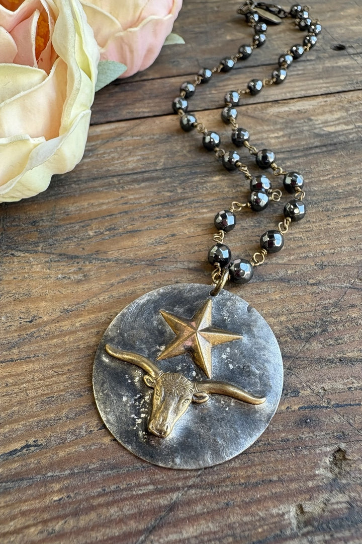 Lone Star Steer Necklace