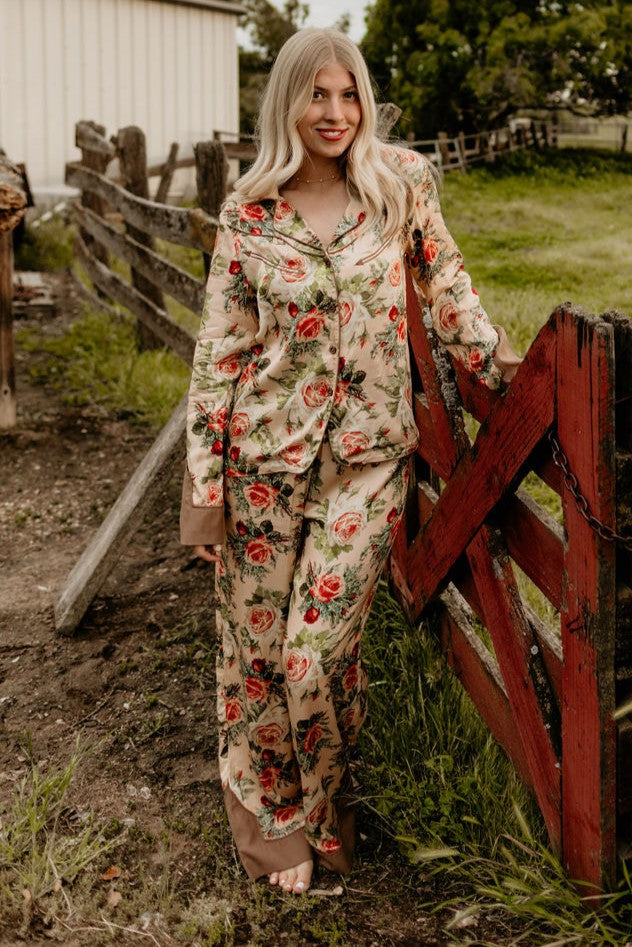 Summer Rose Pajama Set