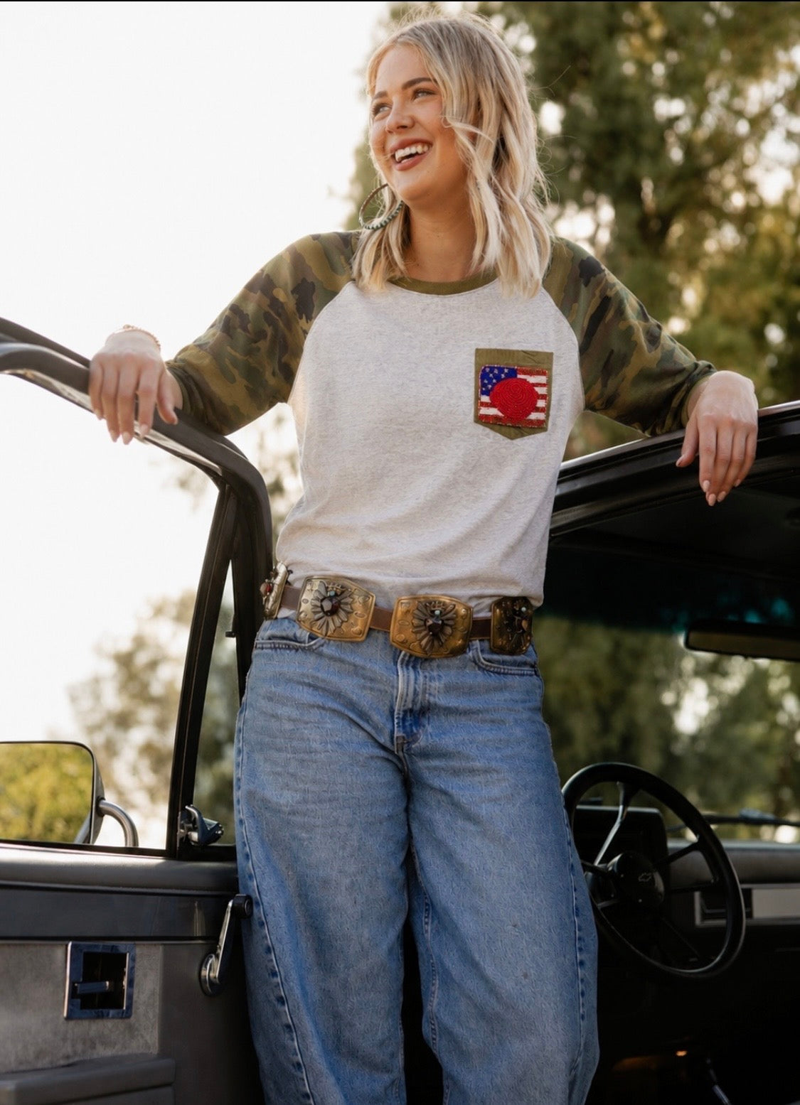 All-American Darling Baseball Tee