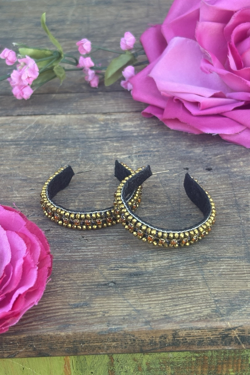 Gilded Cowgirl Hoops