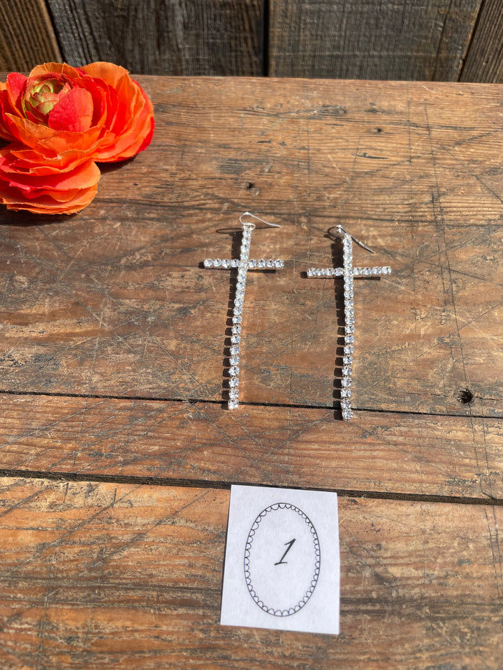 Heirloom Cross Earrings
