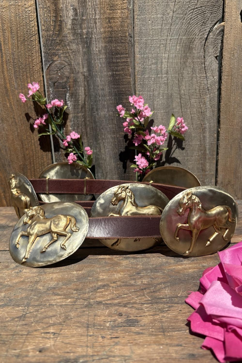 Golden Horsie Concho Belt
