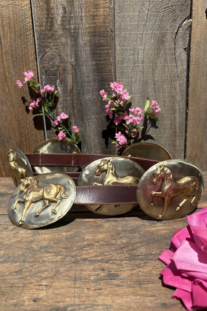 Golden Horsie Concho Belt