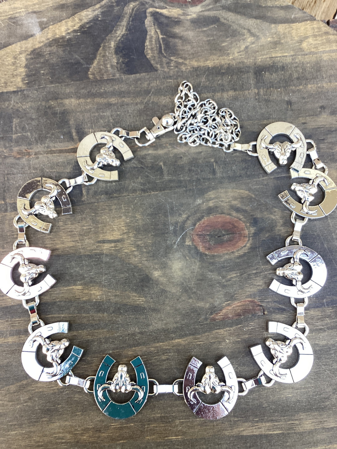 Silver Bull & Shoe Belt