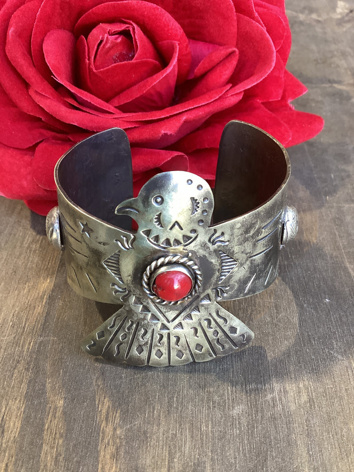 Engraved Thunderbird Cuff