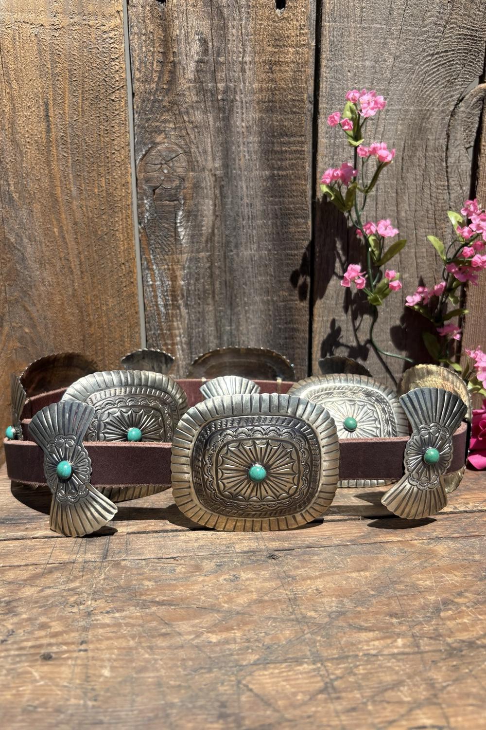 Drop of Turquoise Concho Belt