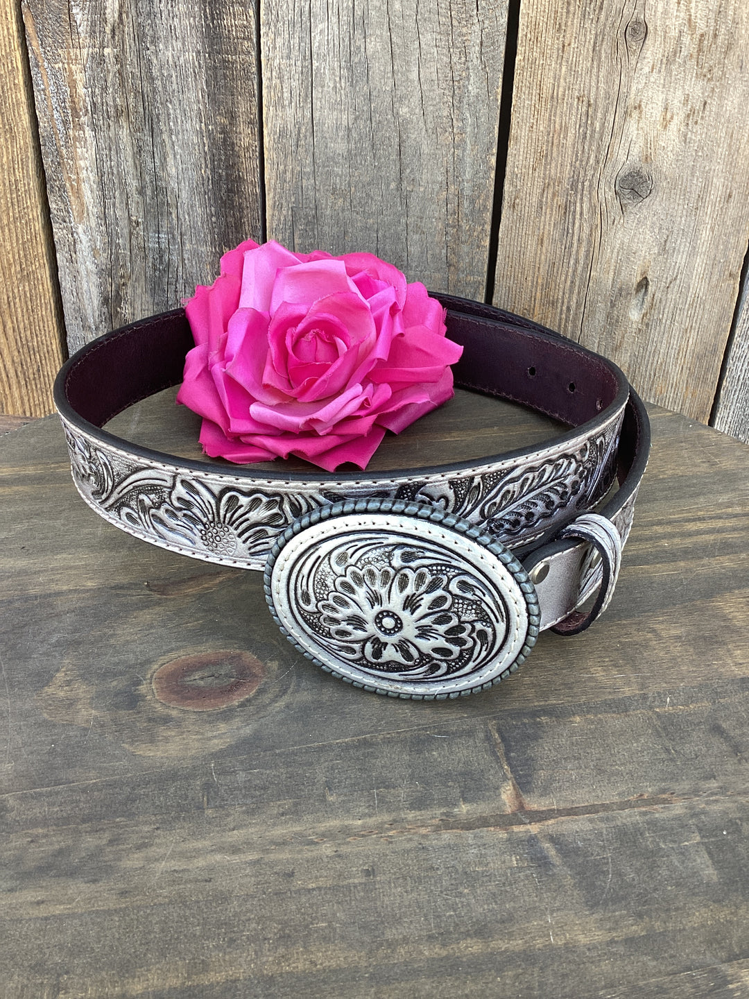 Silver Sally Leather Belt