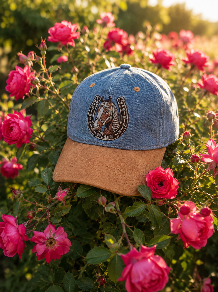 Denim Horseshoe Cap