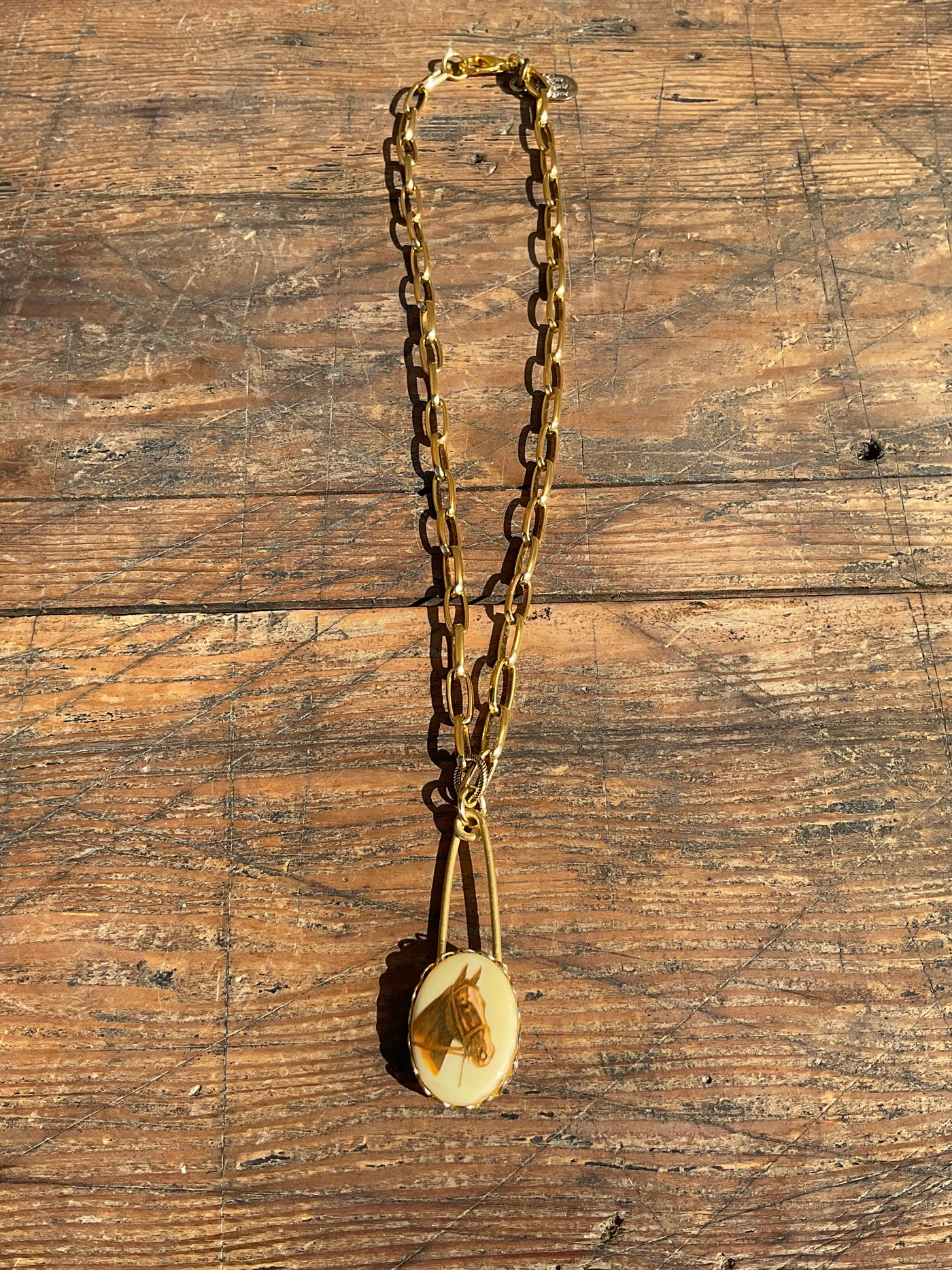 Sunset Spur Horse Necklace