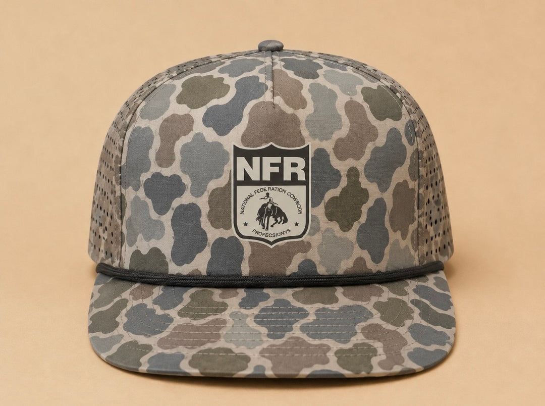 Pre-Order: Gray Camo NFR Shield Cap