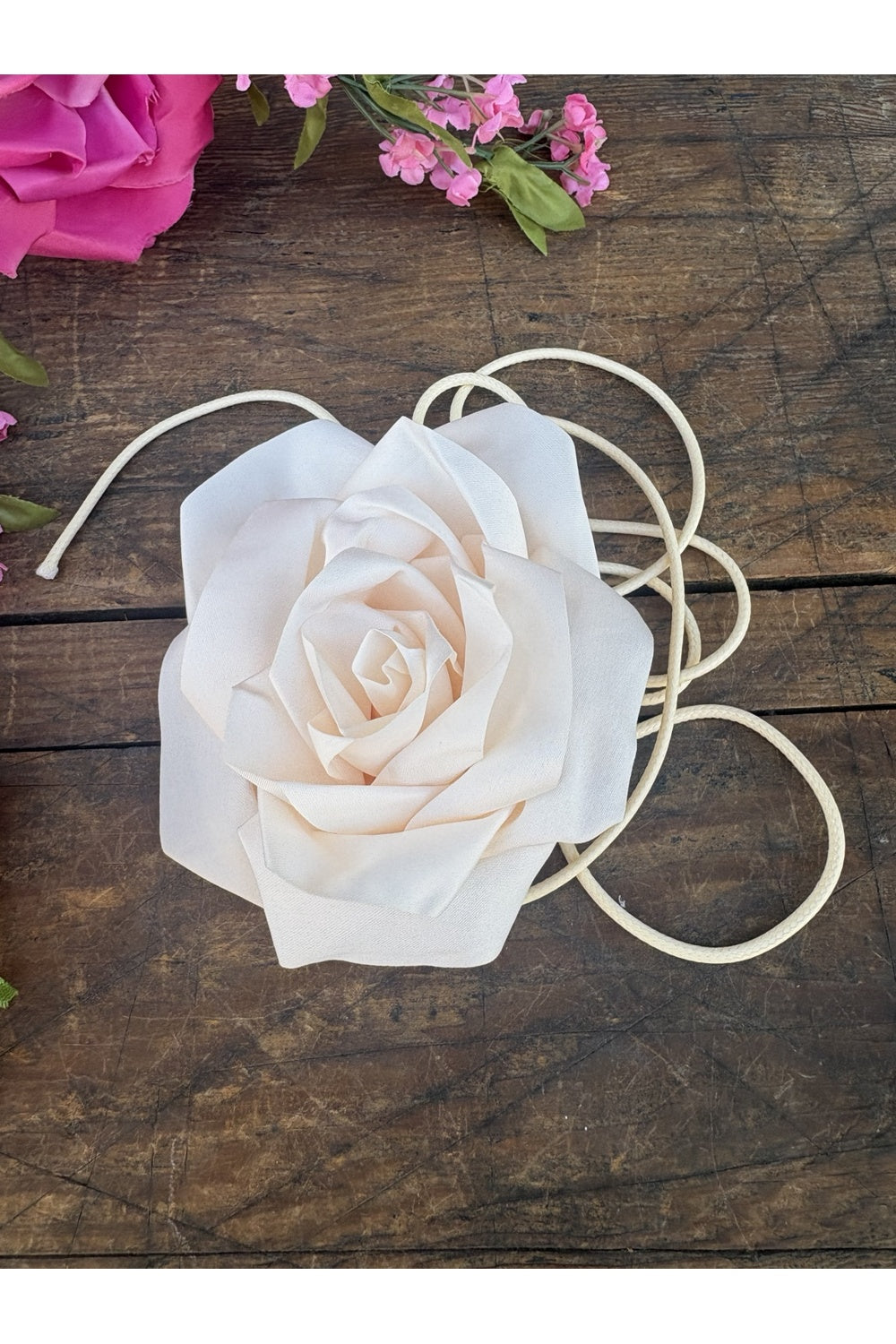 Halle Jean Rose Tie Necklace