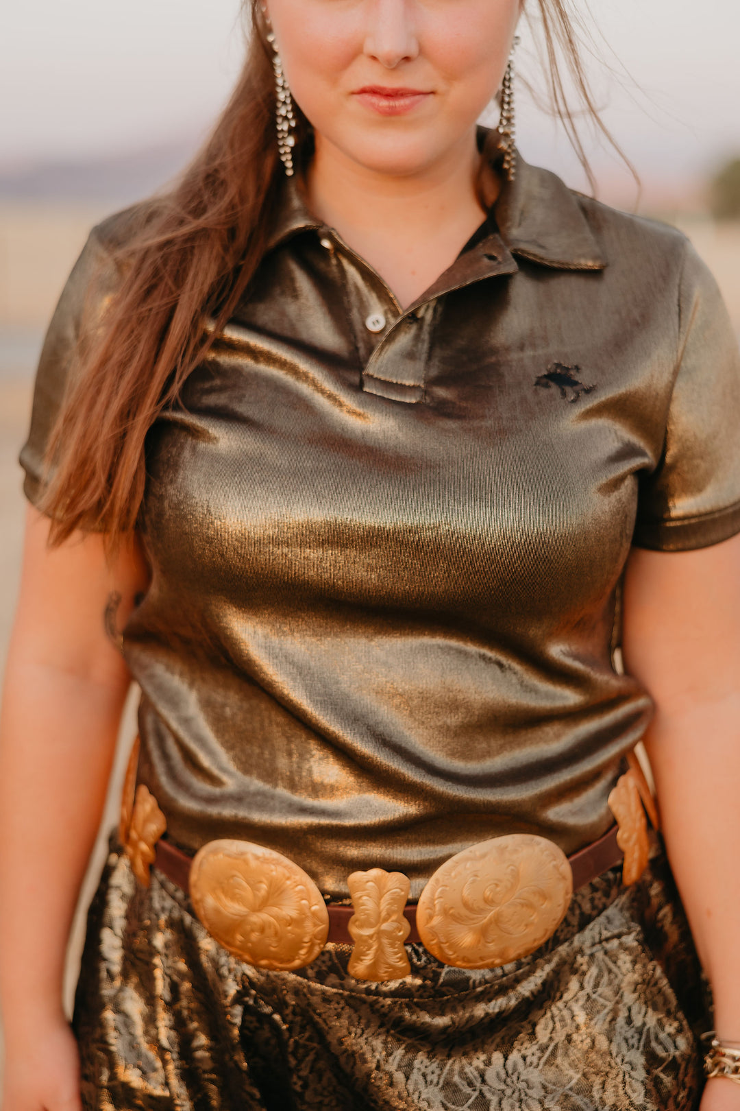 Gold Hearted Woman Polo