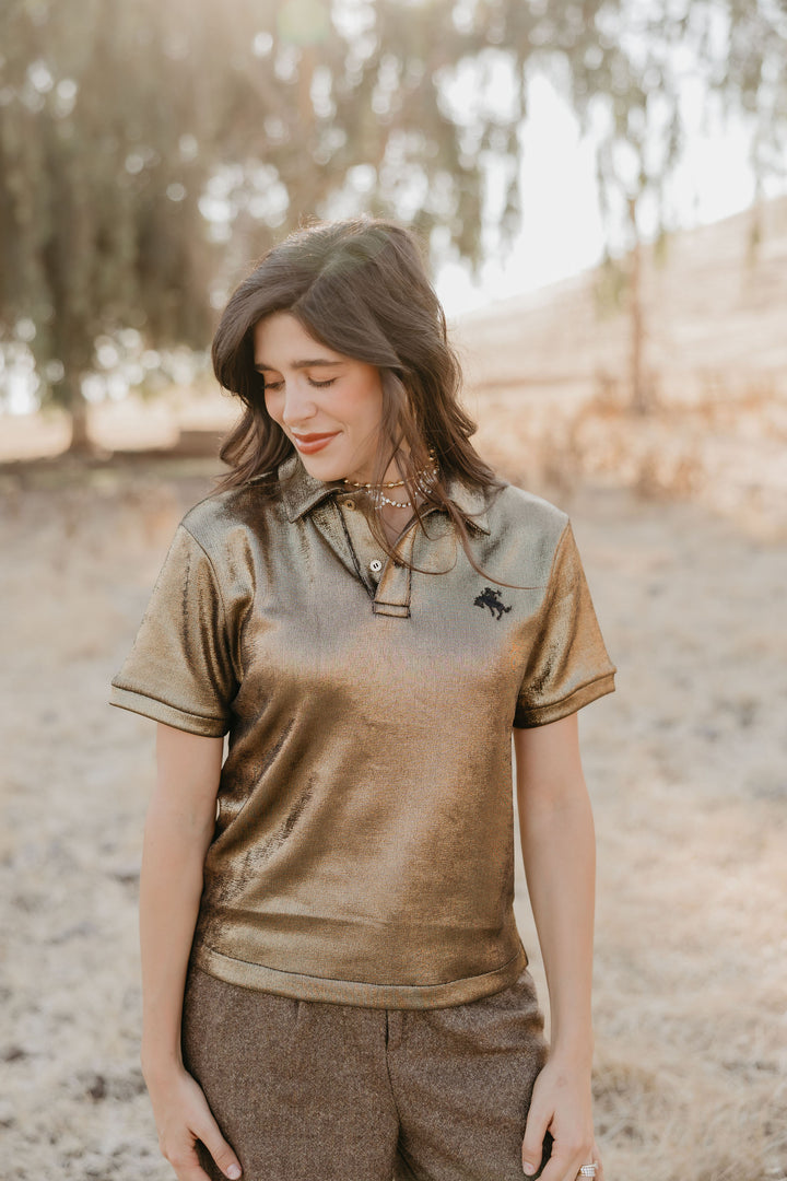 Gold Hearted Woman Polo