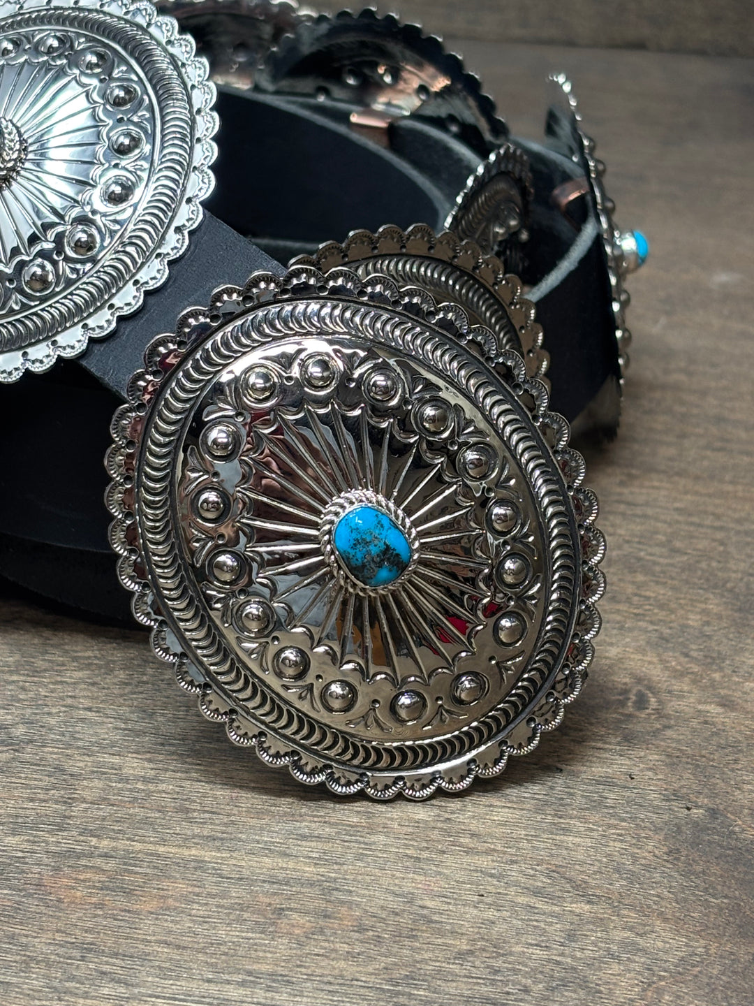 Silver Sundial Concho Belt