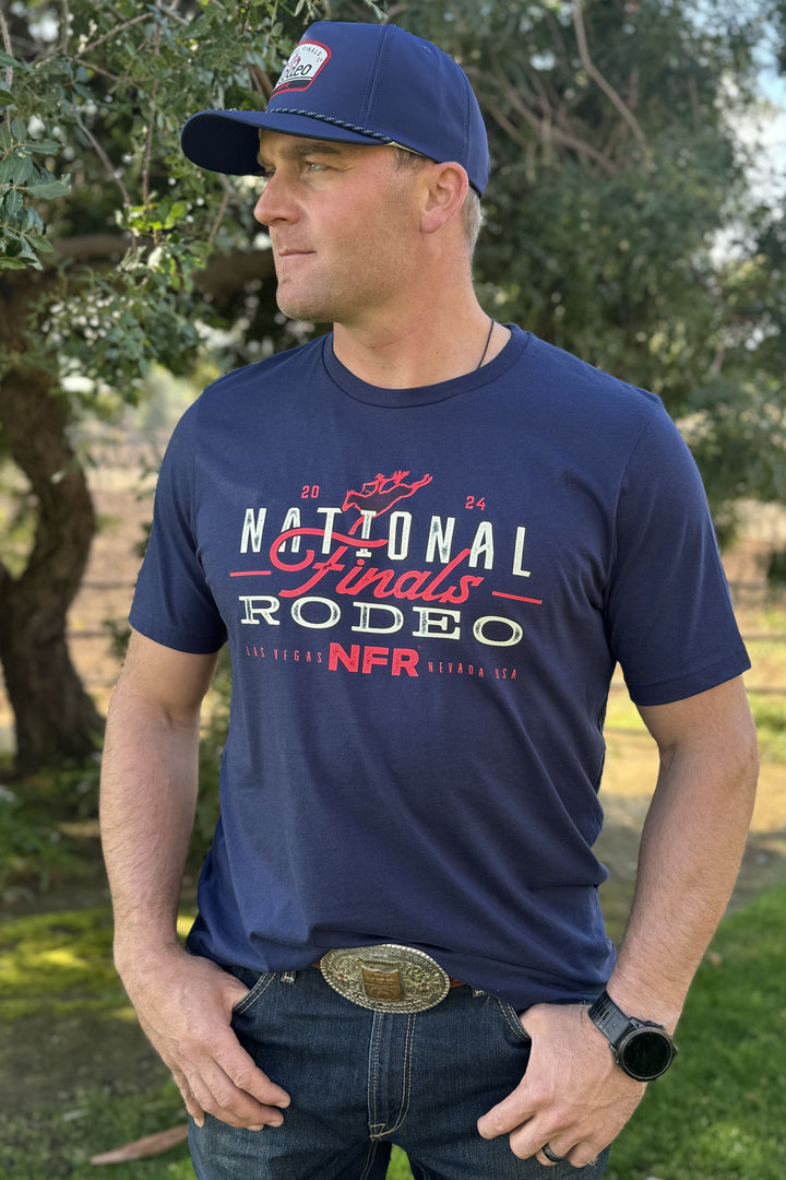 NFR Simple Stack Tee- Navy