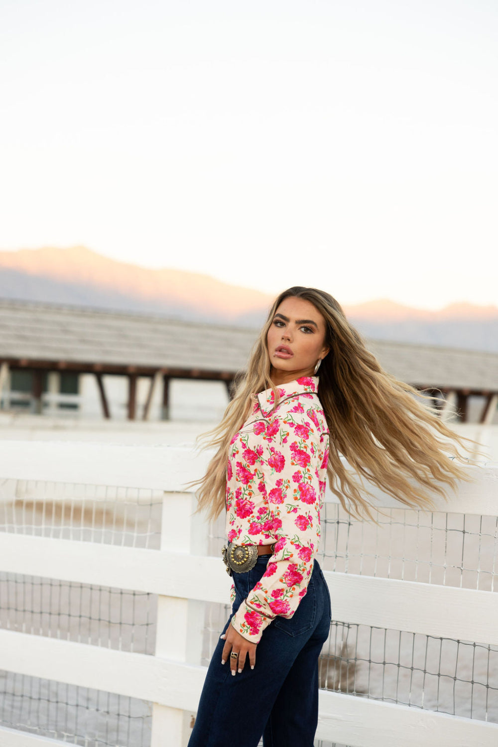 Wild Rose Button Up