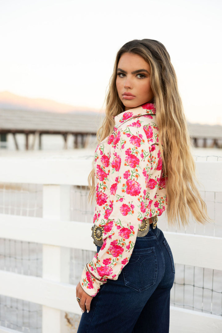 Wild Rose Button Up