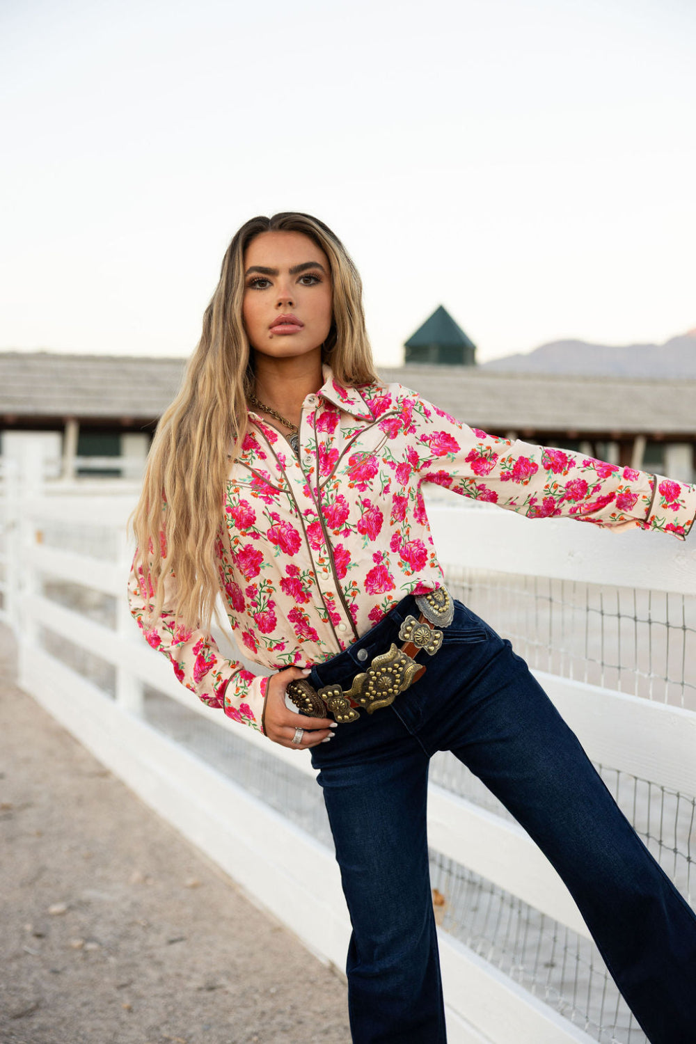 Wild Rose Button Up