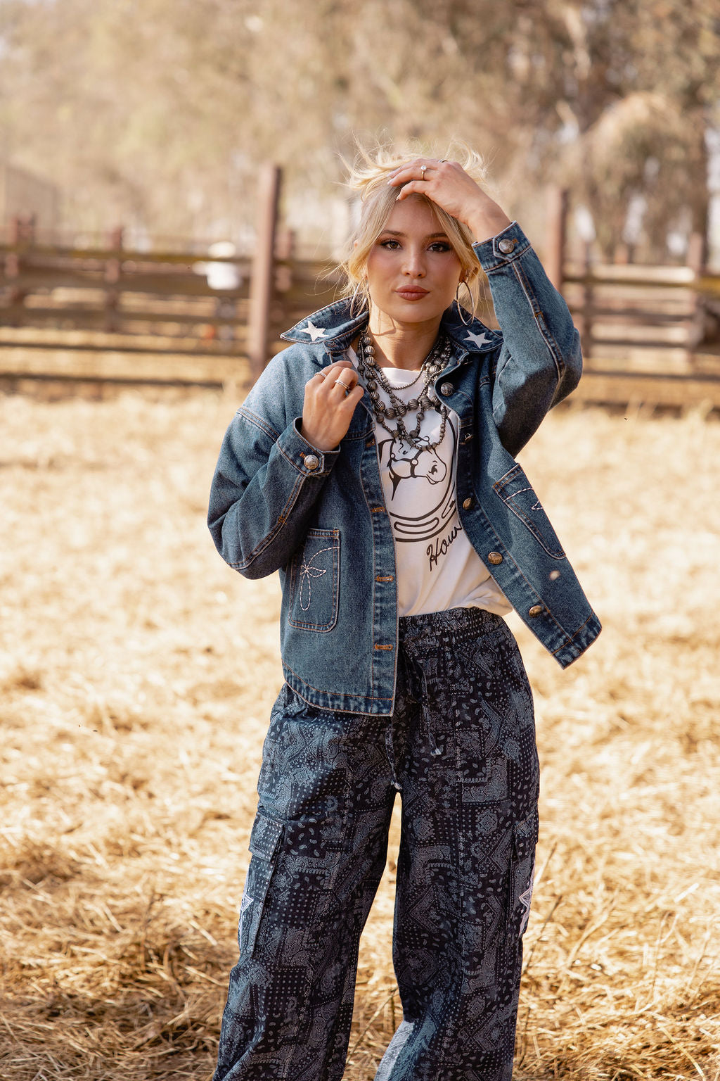 Saddle Up Cowgirl Denim Jacket