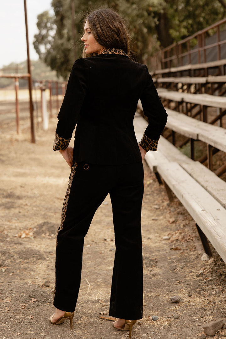 Lady In Leopard Pant