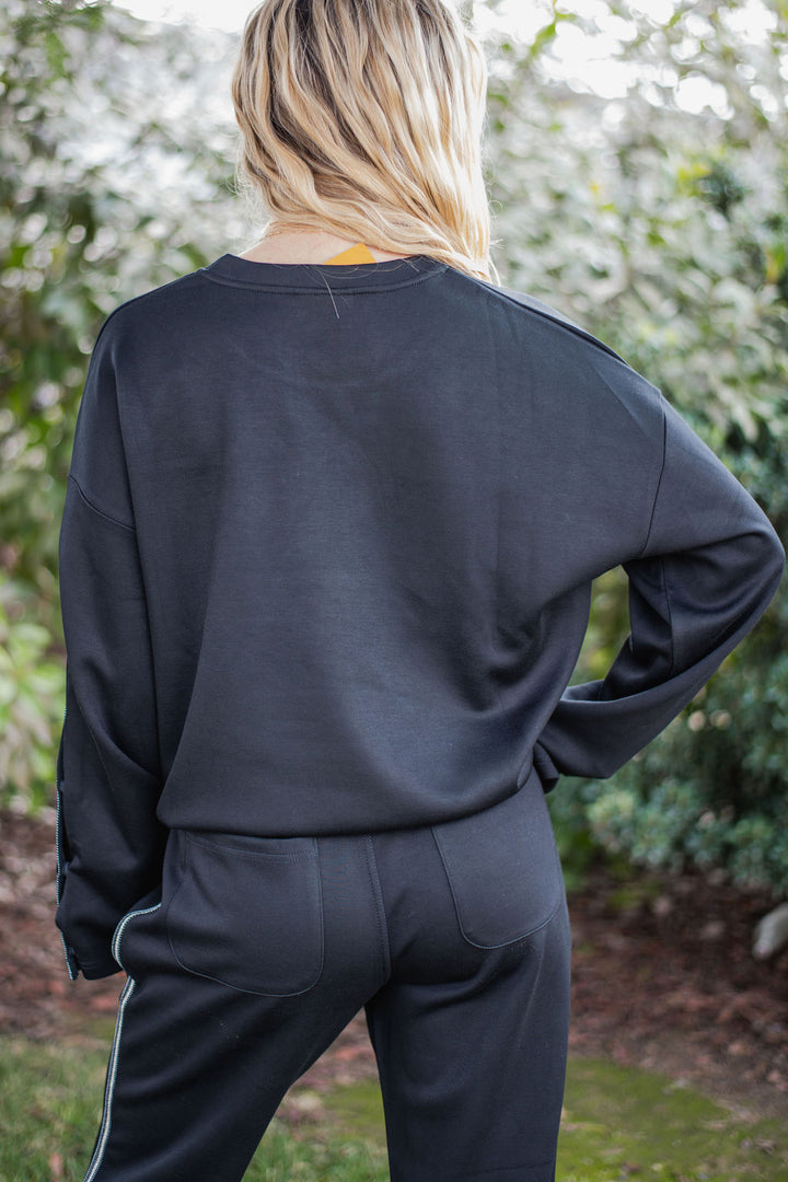 A Cowboy Has My Heart Black Sweater