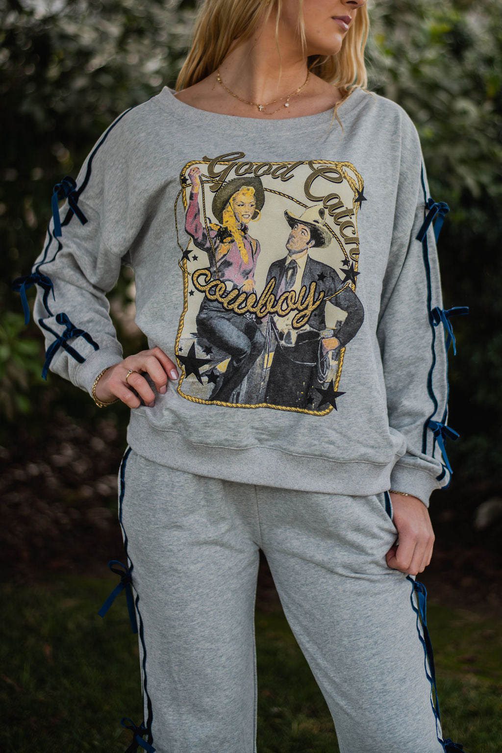 Good Catch Cowboy Bow Sweater