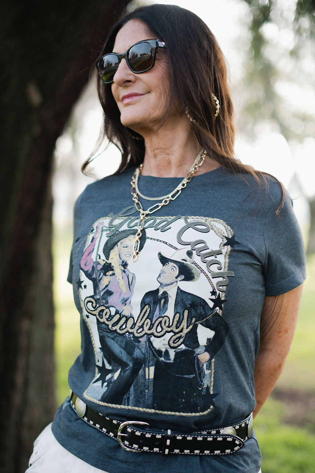 Good Catch Charcoal Tee