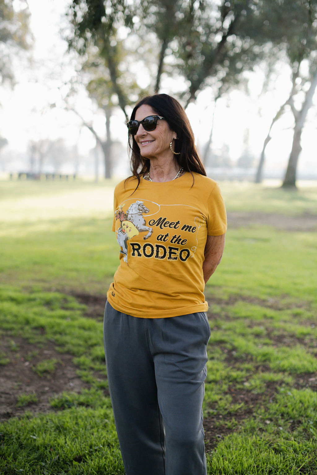 Meet Me At The Rodeo Mustard Tee