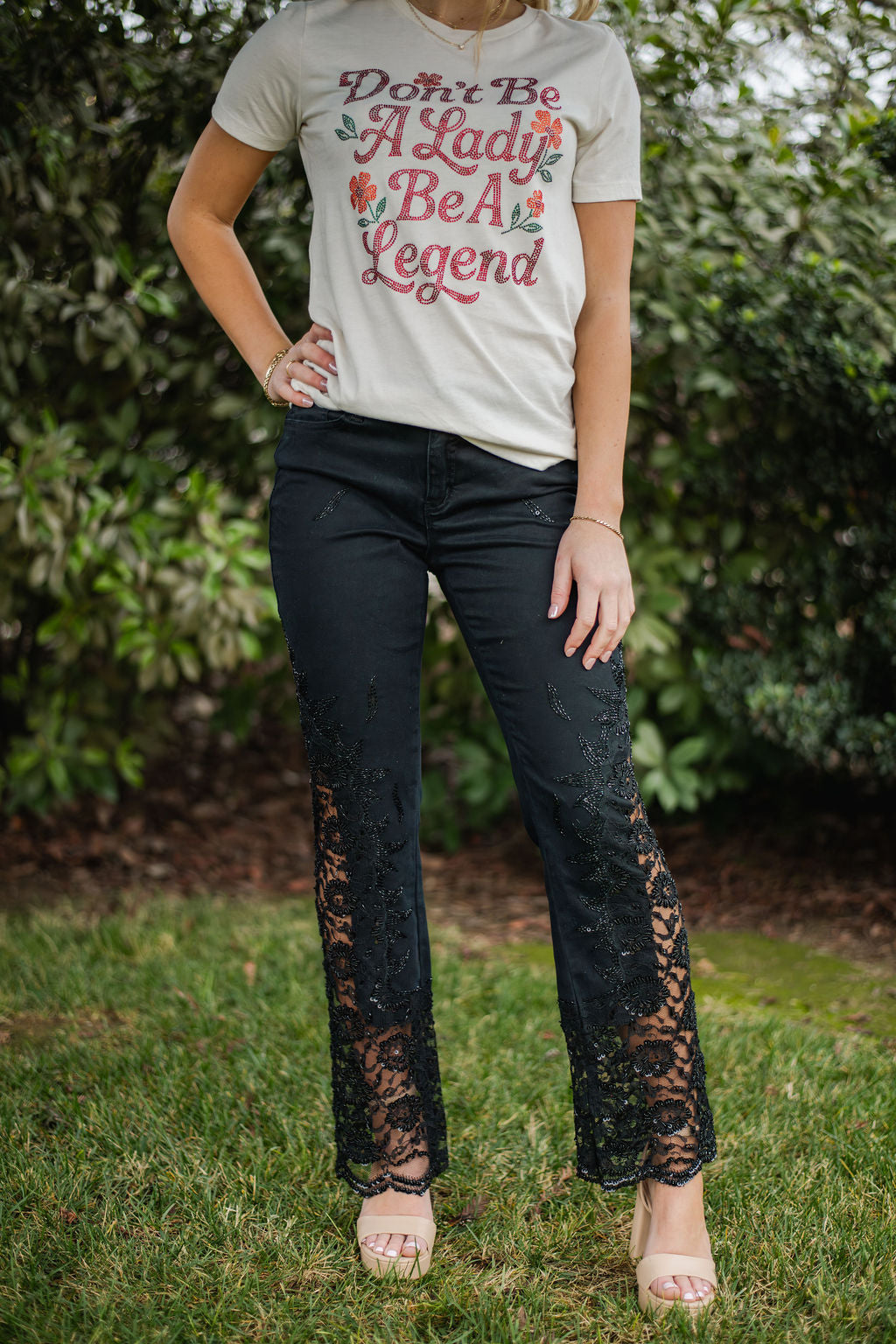 Don't Be a Lady Cream Tee