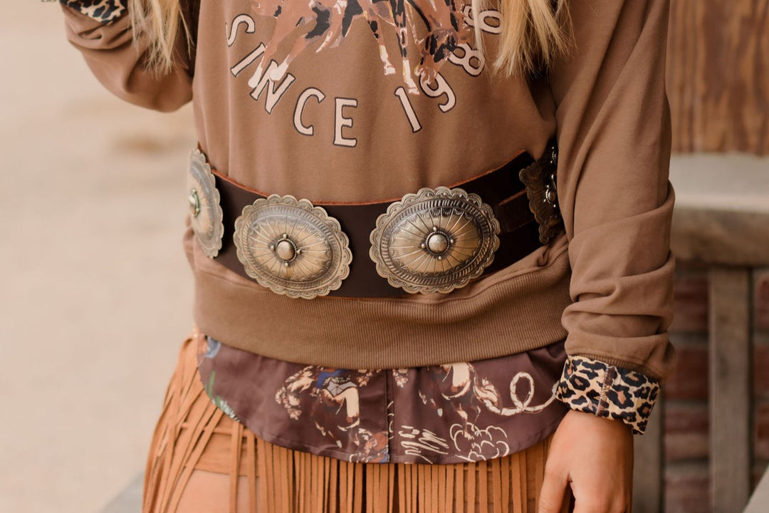 Sterling Silver Concho Belt for Women by Rodeo Quincy