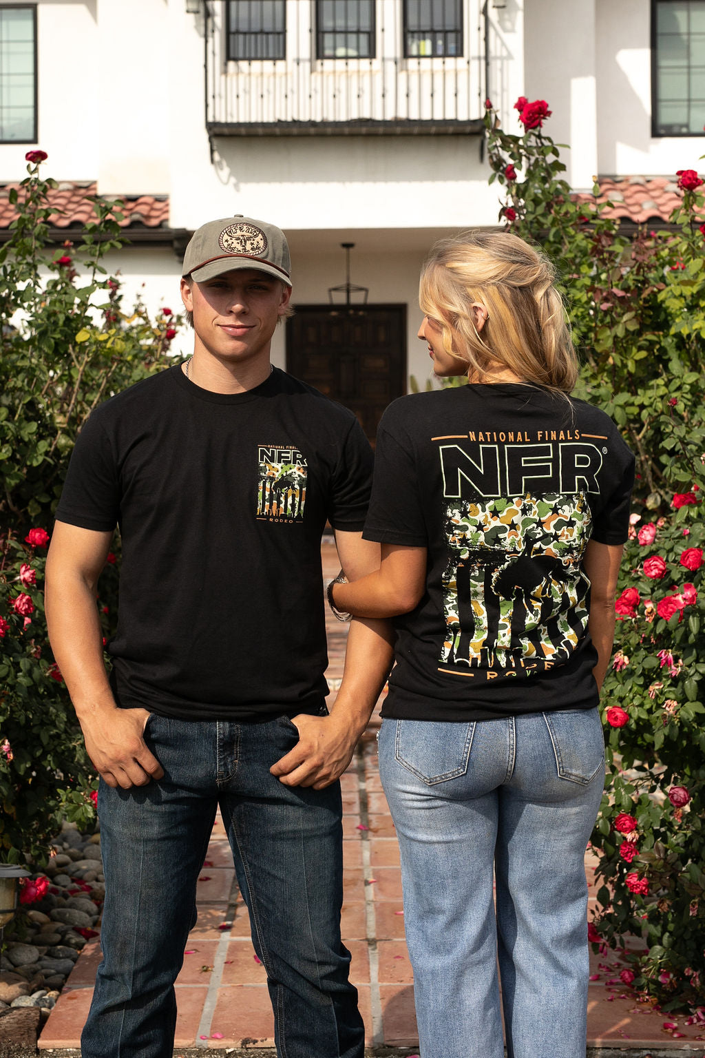 Camo Flag Black Tee
