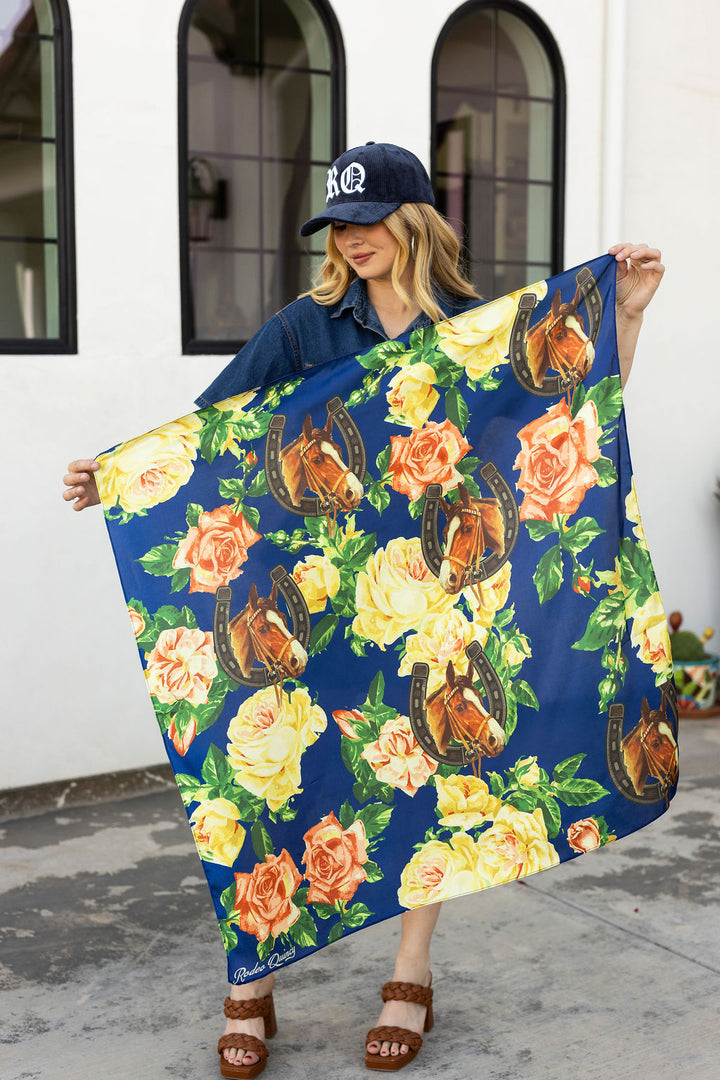 Horses & Floral Wild Rags