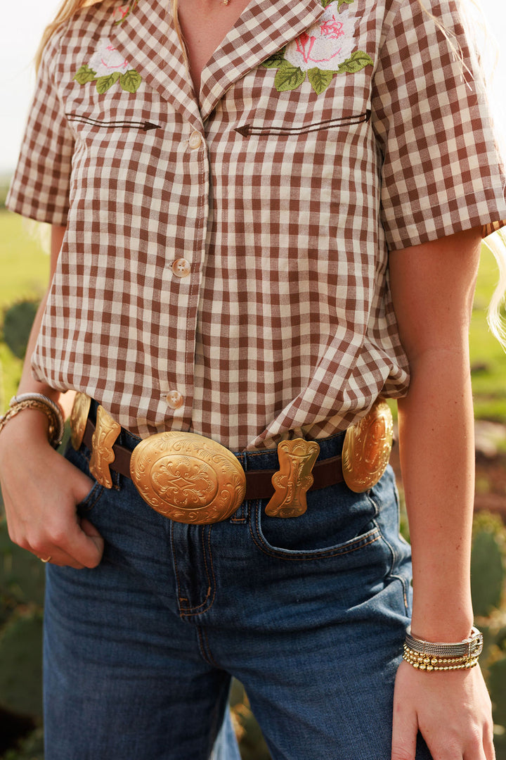 Greta's Gold Concho Belt