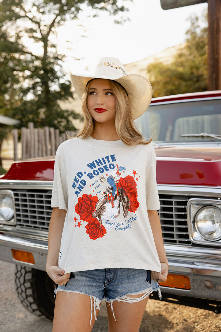 Red, White & Rodeo Boxy Fit Tee