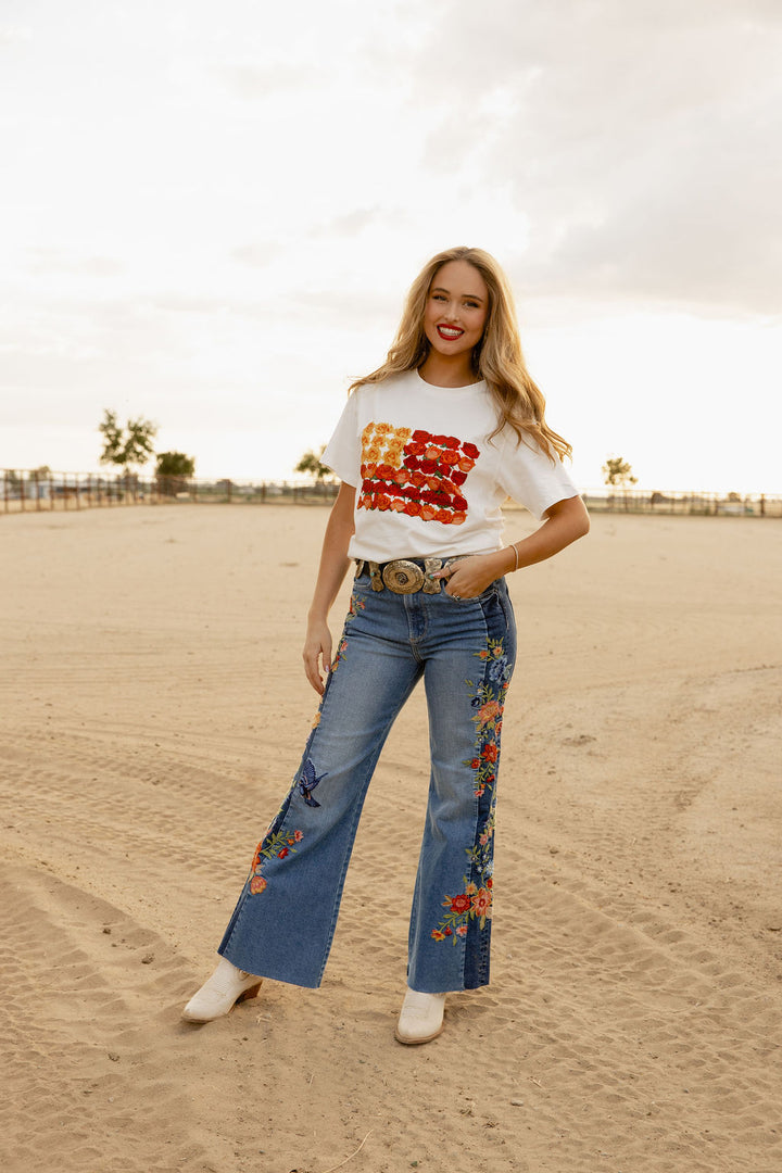 Butterfly Season Flare Jean