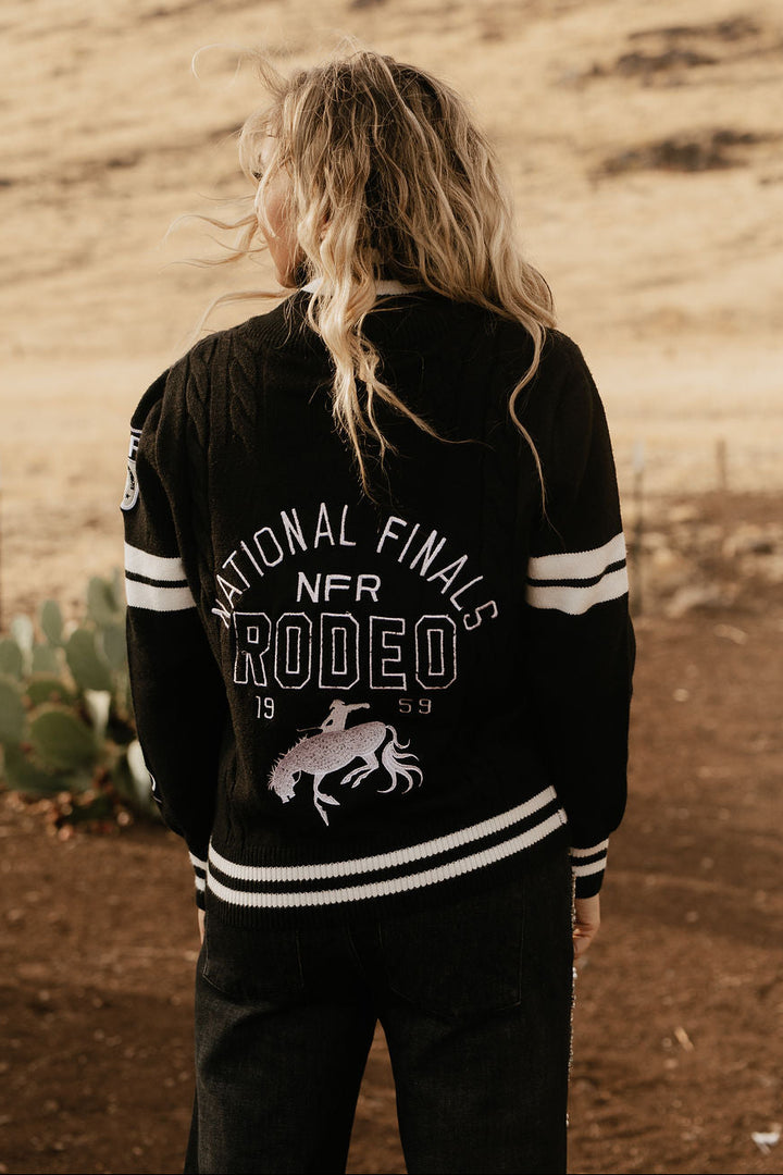 Pre-Order: Black Varsity NFR Sweater