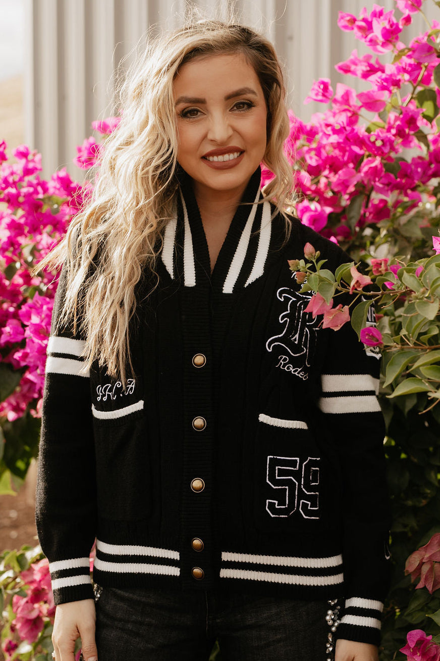 Pre-Order: Black Varsity NFR Sweater