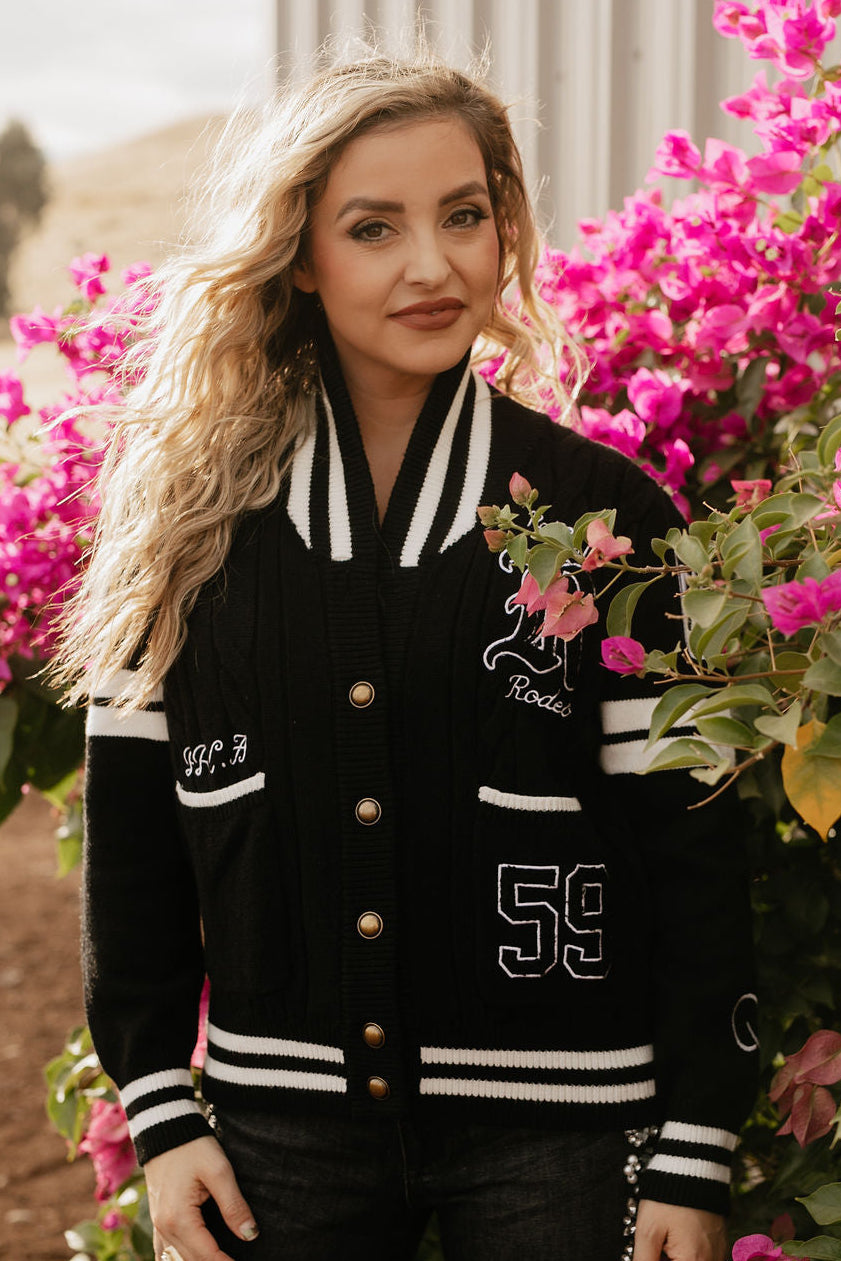Pre-Order: Black Varsity NFR Sweater