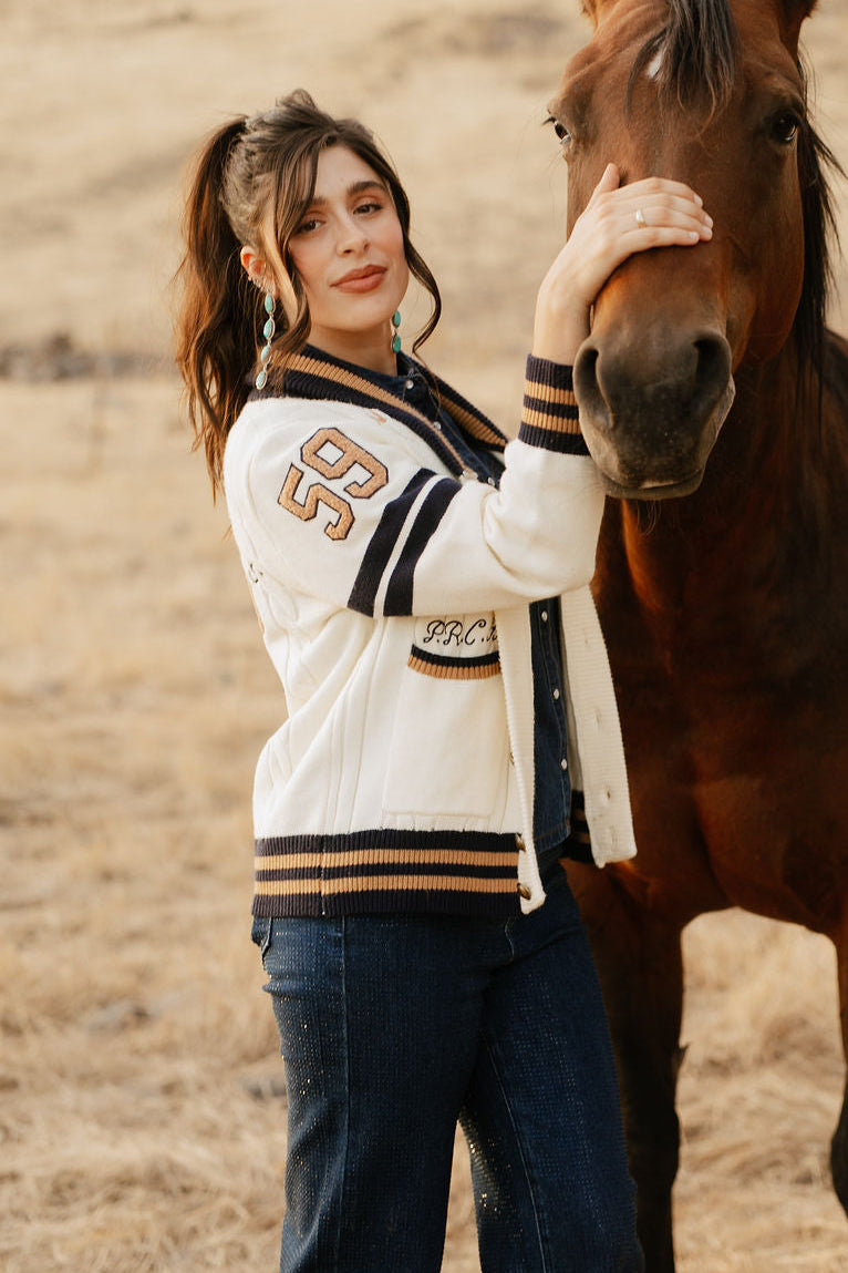 Pre-Order: Cream Varsity NFR Sweater