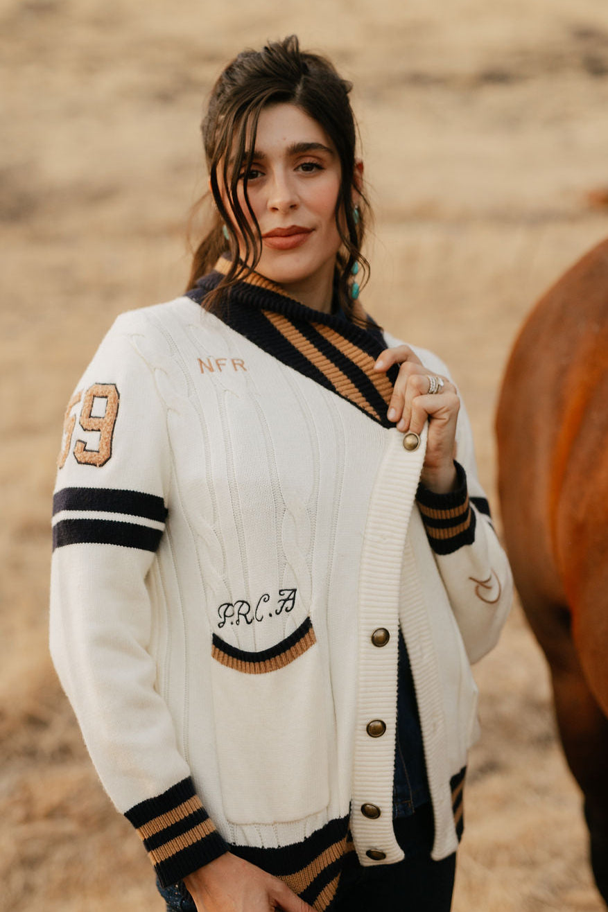 Pre-Order: Cream Varsity NFR Sweater