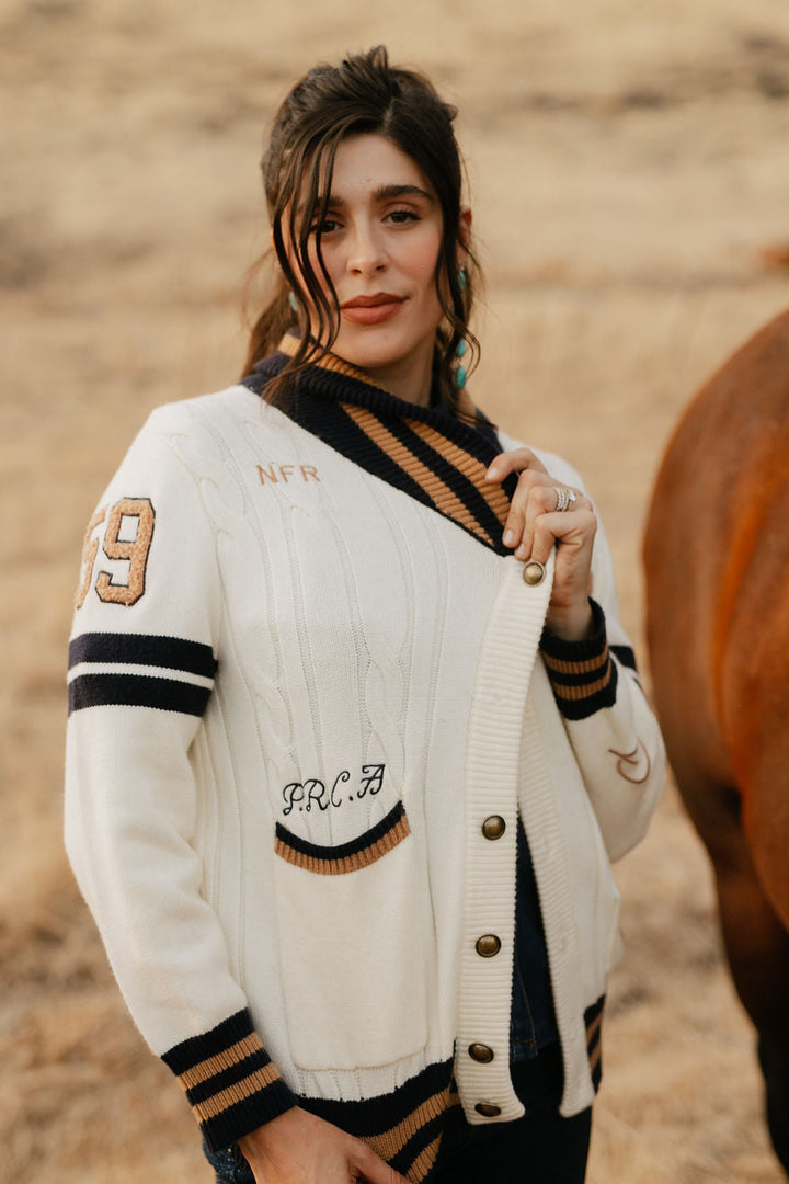 Pre-Order: Cream Varsity NFR Sweater