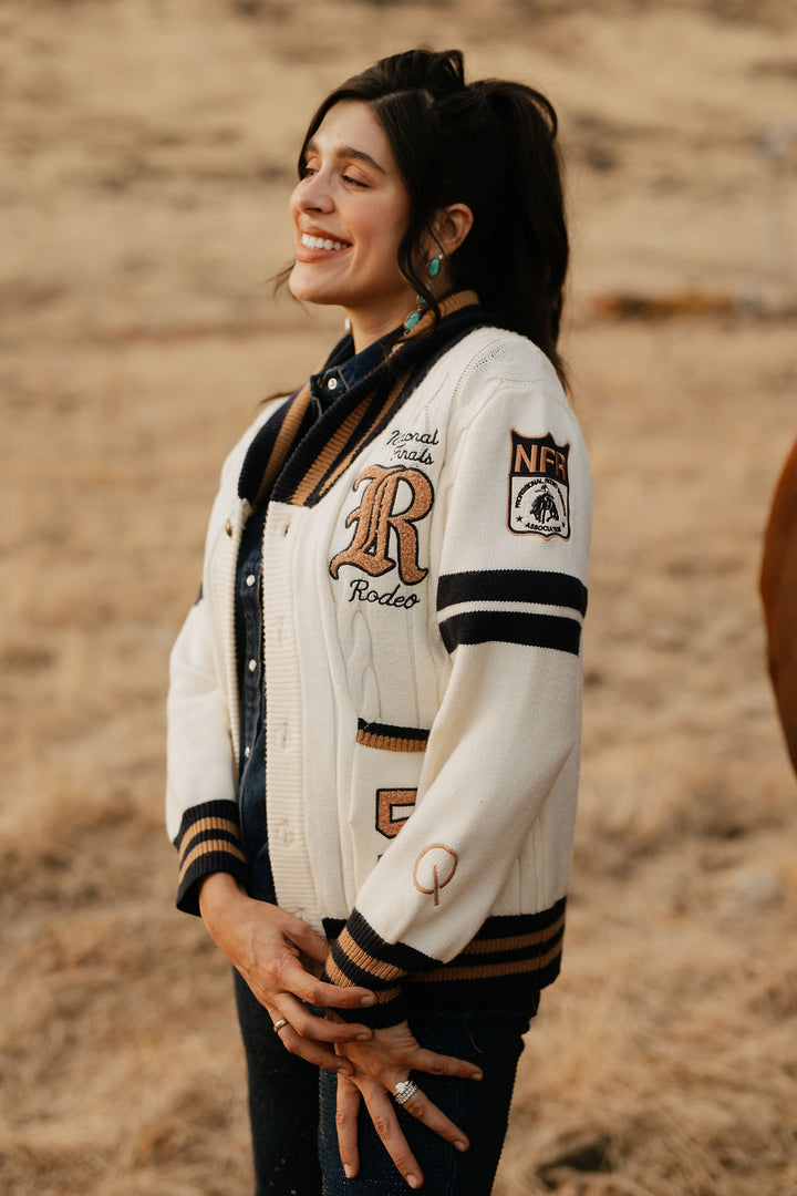 Pre-Order: Cream Varsity NFR Sweater