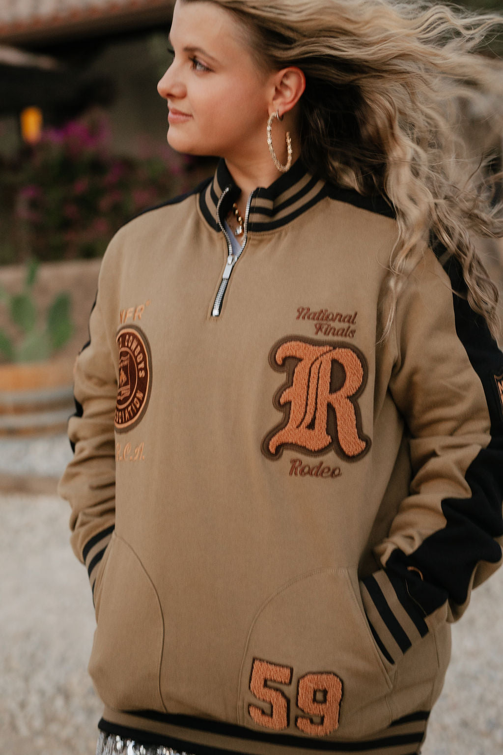 Pre-Order: NFR Olive Fleece Quarter Zip Jacket