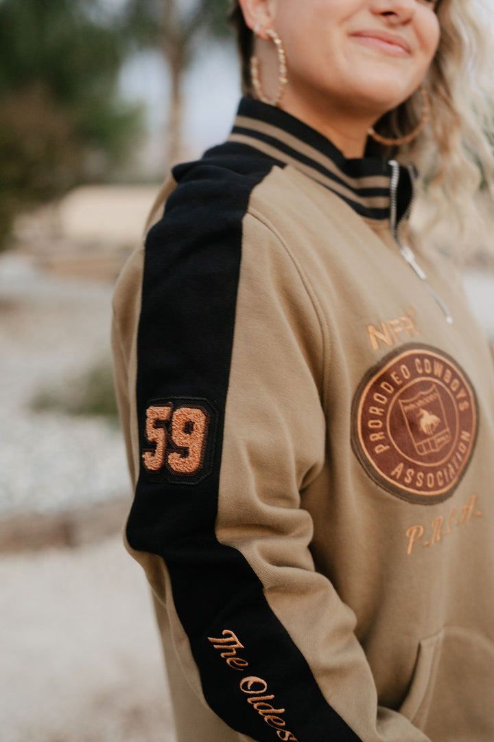 Pre-Order: NFR Olive Fleece Quarter Zip Jacket