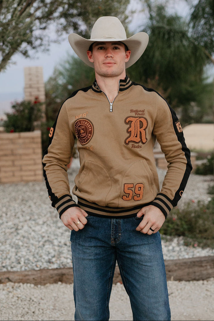 Pre-Order: NFR Olive Fleece Quarter Zip Jacket
