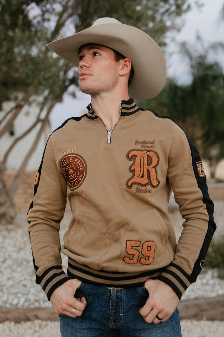 Pre-Order: NFR Olive Fleece Quarter Zip Jacket